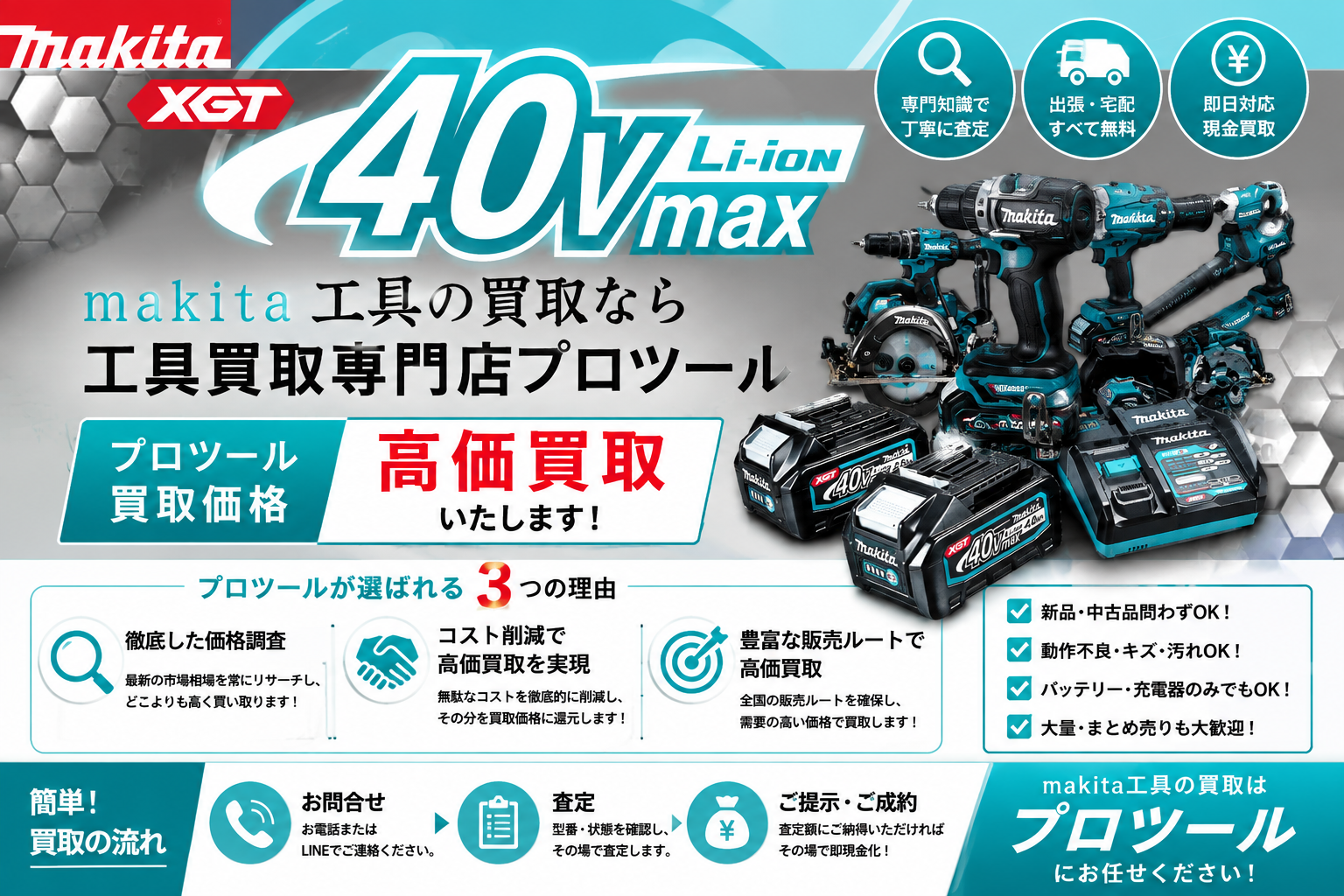 マキタ(makita)工具の高価買取なら工具買取専門店プロツール