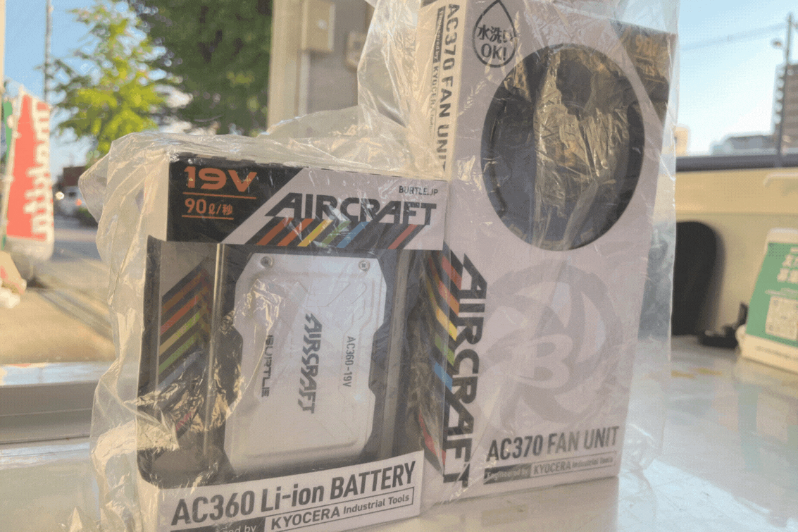 最新19Vモデル】バートル空調服用バッテリー＆ファン AC360/AC370の 